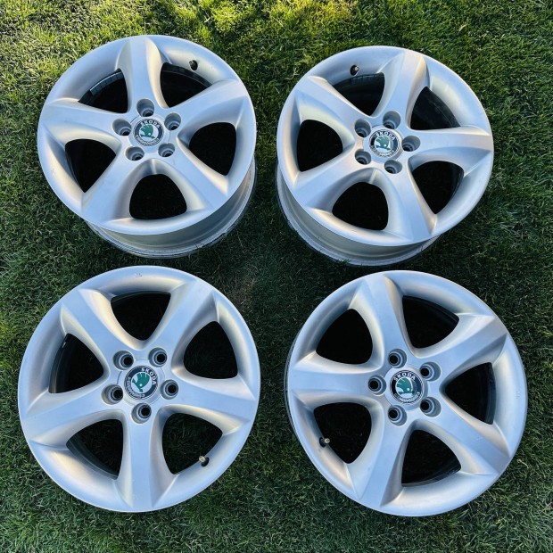 15" 5x100 6J ET43 Skoda alufelni elad! J llapot! Ellenrztt futs!