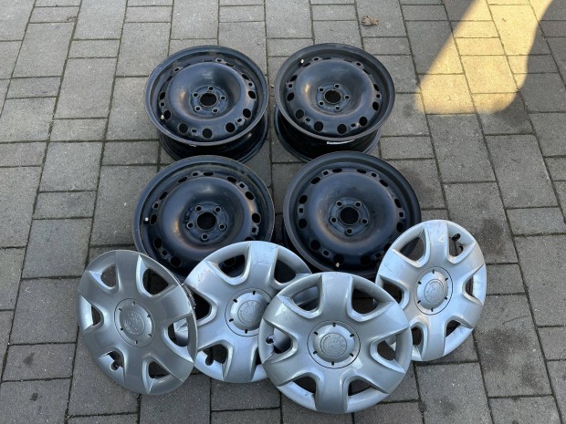 15" 5x100 Skoda lemezfelni, 15" Skoda dsztrcsa szett elad! Kln is