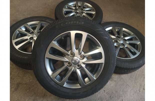 15" gyári Toyota Yaris alufelni garnitúra 4x100 Nyári Bridgestone