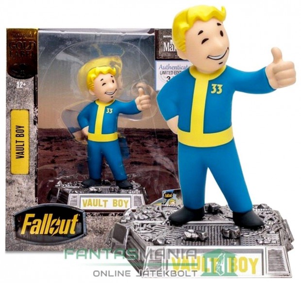 15 cm Fallout figura Vault Pip Boy szobor figura Gold Label Mcfarlane