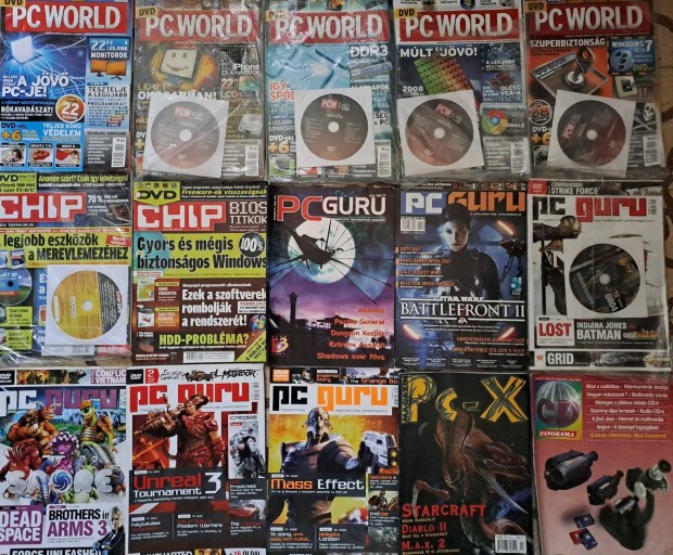 15 db PC magazin: Pc World, Pc Guru, Chip, Pc-X