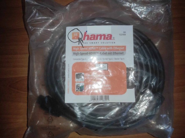 15 mteres Hama 4K-s HDMI kbel! Bontatlan/j (lsd fotk)!