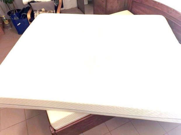 160x200cm szivacs matrac, 100% natr pamut huzattal