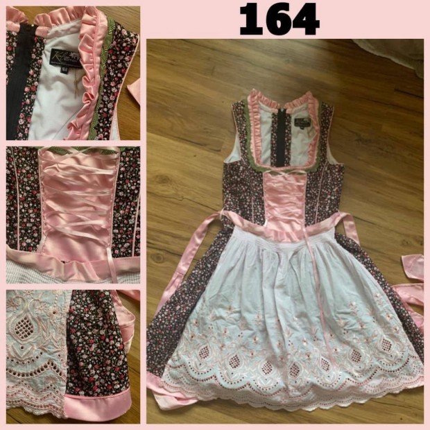 164-es rzsaszn virg mints Kislny Dirndl ktnnyel