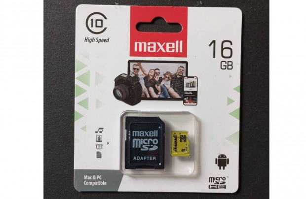 16GB 16 GB microsd hc micro sd krtya adapter class10 gyors