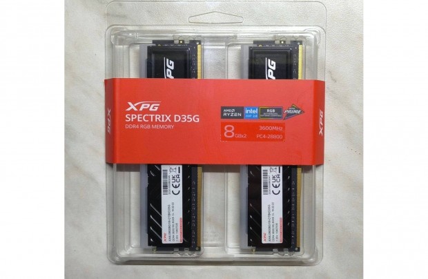 16GB (2x8) Adata Xpg Spectrix D35G RGB DDR4-3600MHz CL18 RAM KIT