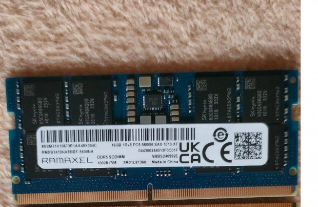 16 GB DDR5 5600MHz vagy 5200MHz SK Hynix RAM