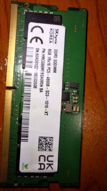 16 Gb laptop DDR5 Ram elad 2X8Gb