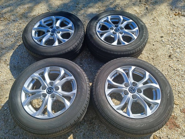 16" 16 gyári Mazda CX3 6 alufelni 90%-os Dunlop nyárigumik 5x114 felni