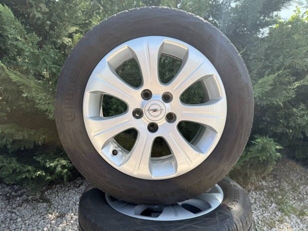16" 5x110 Opel gyári alufelni nyári gumival