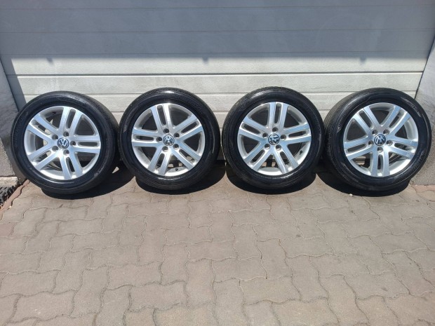 16" 5x112 Gyári VW (AUDI, SEAT, Skoda) alufelni nyári gumival