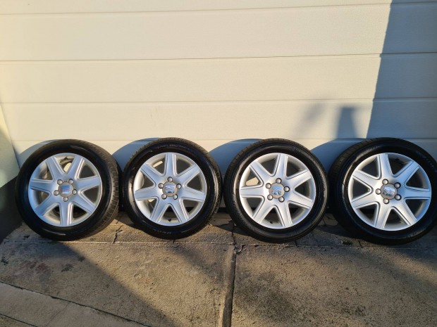 16" gyári Seat 5x112 alufelni + gumi