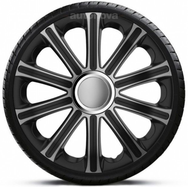 16"-os Modena Black-Silver dsztrcsa garnitra (4darab)