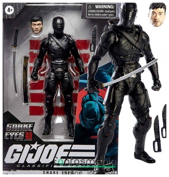 16 cm GI Joe Classified figura Snake Eyes fekete ninja figura