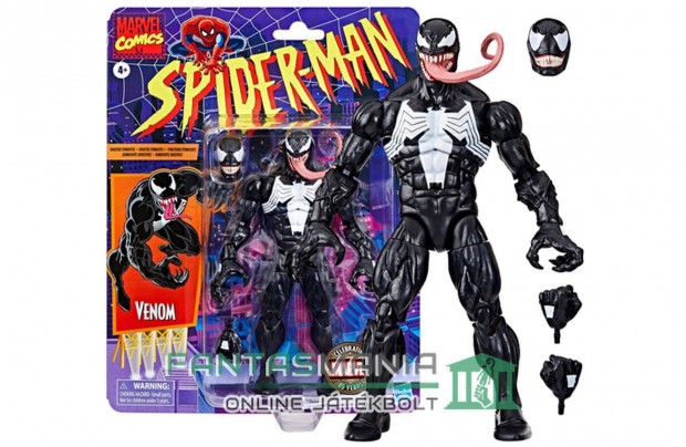 16 cm Marvel Legends Pkember figura Animated klasszikus fekete Venom