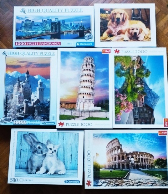 16 doboz puzzle trefl ravensburger clementoni Egyben elad