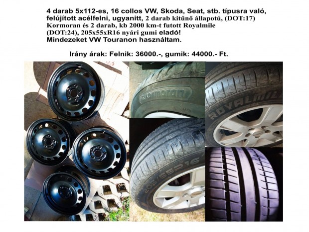 16-os felni s nyri gumik eladk