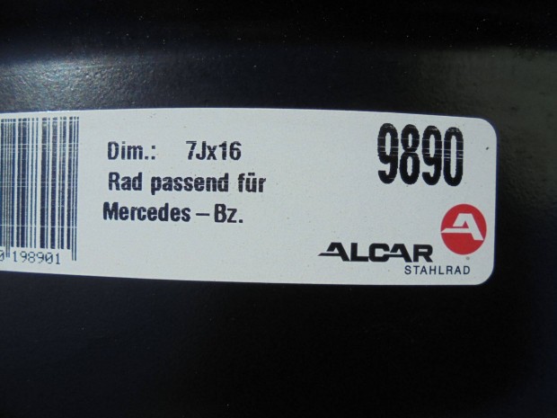 16-os j Alcar lemezfelni ( Mercedes ) elad