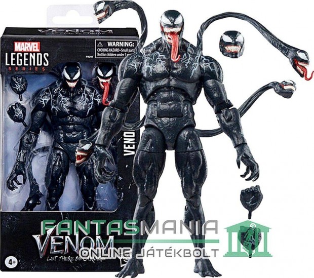 16cm Marvel Legends Venom extra-mozgathat figura, Tom Hardy mozis,