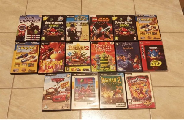 16db PC gyerek jtk Sonic Lego Star Wars Verdk Rayman Angry Birds