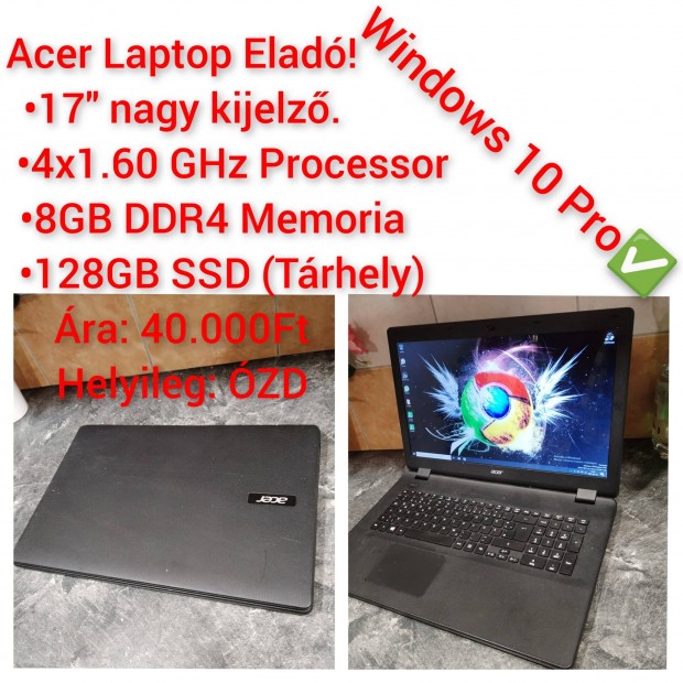 17"  Acer laptop