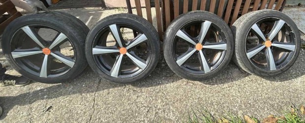17" alufelni 5x100 - fekete-ezst sport felni - VW Golf 4 
