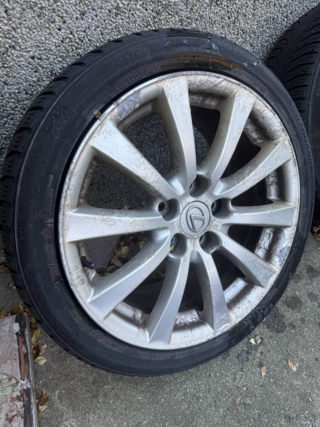17" hasznlt alufelni + tli gumi szett (4 db) - 1 db defektes
