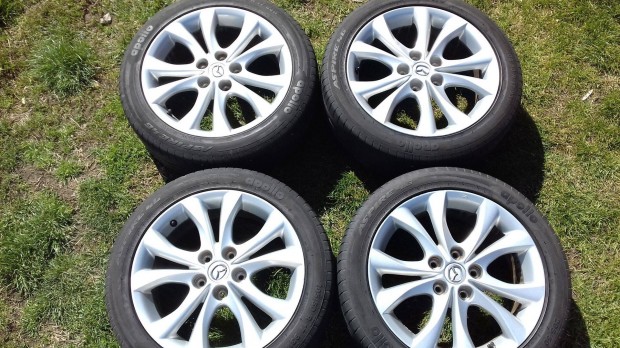 17 col 5x114,3 gyári Mazda alufelni nyári gumival / Kia Hyundai stb