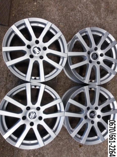 17 colos MSW használt 5x120 lyukosztású alu felni garnitúra olcsón ela