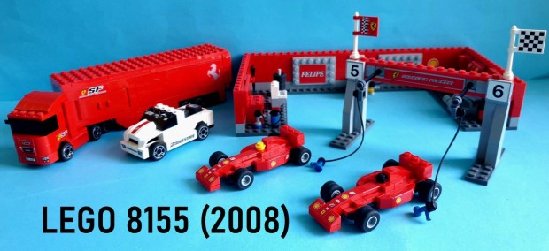 17 ves LEGO Racers 8155 Ferrari F1 Pit (2008), hinytalan