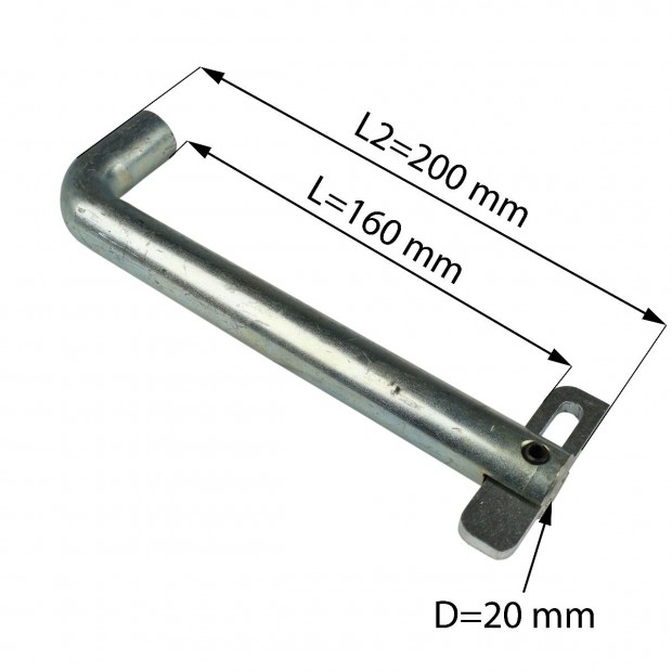 180 mm L-alak� csapszeg villahosszabb�t�hoz, targoncavilla, targonca