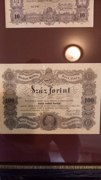 1848-as Ezst Forint Bankjegy Dsz Kollekci, Szp Antik Ajndk