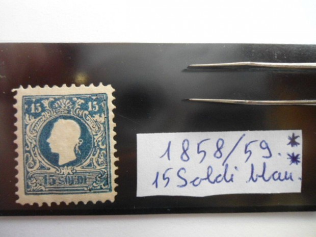 1858/59 Austria 15 Soldi blau Stamps For Sale.5500 Eur