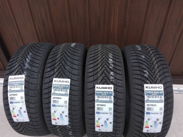 185/55R15 Új Kumho négyévszakos gumi garnitúra 185/55 r15