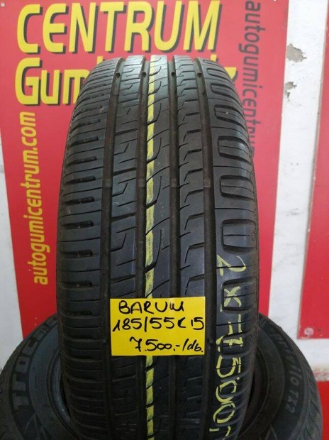185/55r15 hasznalt nyari gumi Barum 2db 7.500 Ft