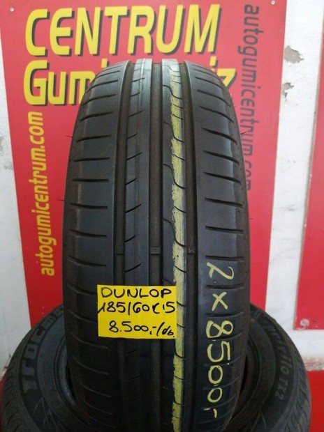 185/60r15 hasznalt nyari gumi Dunlop 2db 8.500 Ft