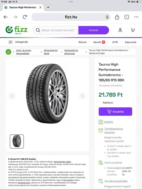 185/60r15 nyári gumi 4-db. 185/60 r15 És 185/65r15 Új !!! Nyárigumi