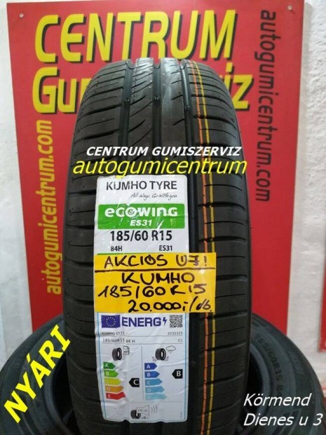 185/60r15 nyri gumi jak -Kumho. 20.000 Ft