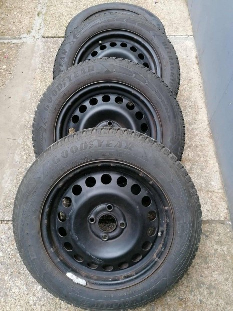 185/65/15 Goodyear ultragrip 9 téligumi 4X100 as lemezfelnin