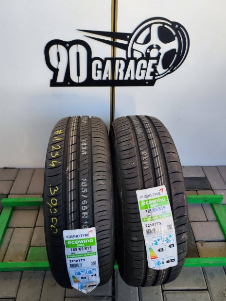 185/65 R15 Kumho Új Túltárolt 2db Nyárigumi 90Garage #1234