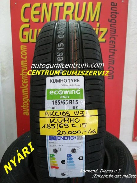 185/65r15 nyri gumi jak -Kumho. 20.000 Ft