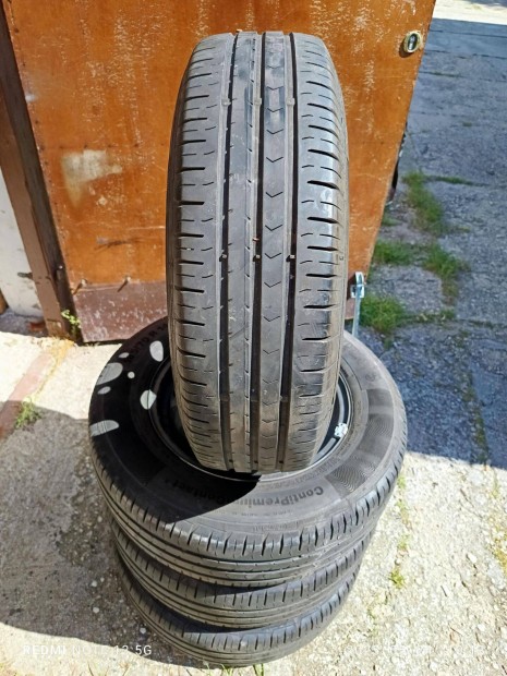 185/70 r14 80%os 4db Continental nyári gumi 5x100 as lemezfelnin eladó