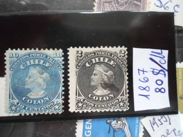 1867.Chile Columbus stamps sale.50 Eur