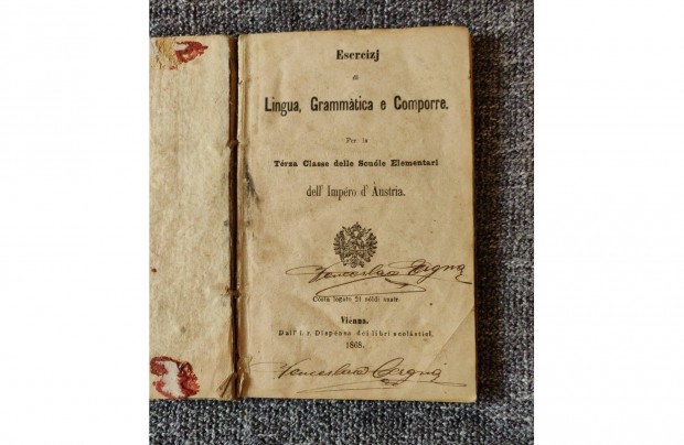 1868-as kiads, rgi, olasz nyelvknyv