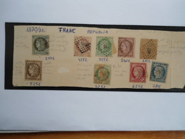 1870-71 Franc Republik Stamps For Sale.3275 Eur