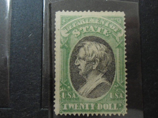 1873.Stamps Sale.Stata William Henry,Seward,Twenty dollars 4000 Eur