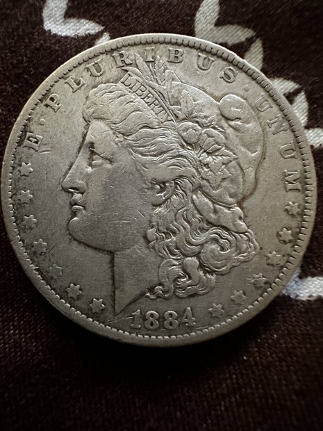 1884 USA, Ezst Morgan Dollr Eredeti