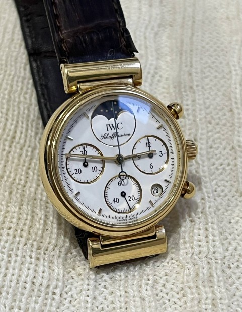 18K IWC Da Vinci Moonphase 29mm Chronograph Karra