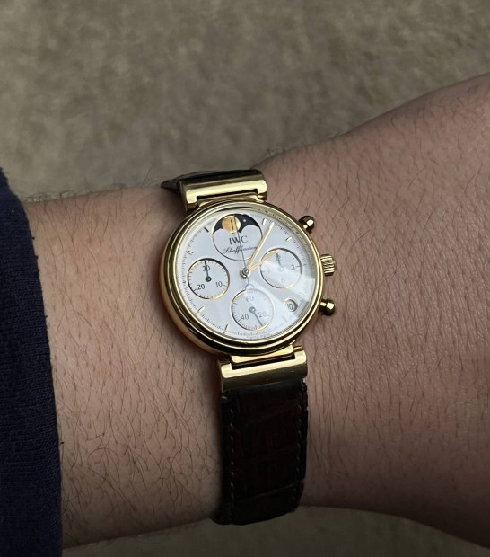 18K IWC Da Vinci Moonphase 29mm Chronograph Karra