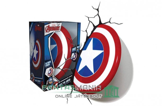 18-25 cm Marvel LED Light Amerika Kapitny pajzs LED lmpa